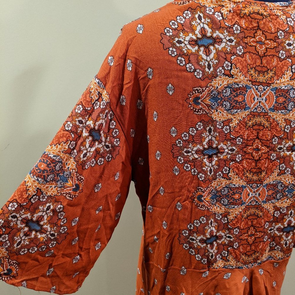 Orange Pattern Kimono - Picture 6 of 8